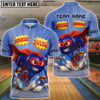 BlueJose Bowling And Pins  Super Bowling Boom Customized Name, Team Name 3D Shirt (4 Colors)
