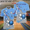 BlueJose Bowling And Pins Awareness Edition Customized Name 3D Shirt (4 Colors)