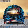 BlueJose Deer Hunting USA Flag Sunset Multicolor Personalized Cap