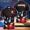 BlueJoses Bowling And Pins Break Glass Pattern Customized Name 3D Shirt (5 Colors)