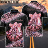 BlueJose Darts Leopard High Heels Glam Design Multicolor Options Personalized Name Shirt (6 Colors)