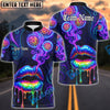 BlueJose Darts Neon Lips Smoke Psychedelic Personalized Name, Team Name Unisex Shirt (4 Colors)