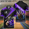 BlueJose Bowling And Pins Premium Multicolor Customized Name 3D Shirt (6 Colors)