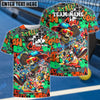 BlueJose Personalized Street Graffiti Skull Pickleball Name & Team Name 3D Shirts (4 Colors)