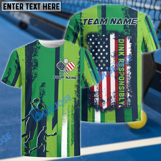 BlueJose Custom Name, Team Name AMERICAN Pickleball 3D Unisex Shirt