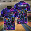 BlueJose Bowling Neon Unicorn Bowling Cartoon Personalized Name, Team Name 3D Shirt