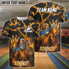 BlueJose Bowling Zeus Lightning STRIKE! Customized Name, Team Name 3D Shirt (4 Colors)