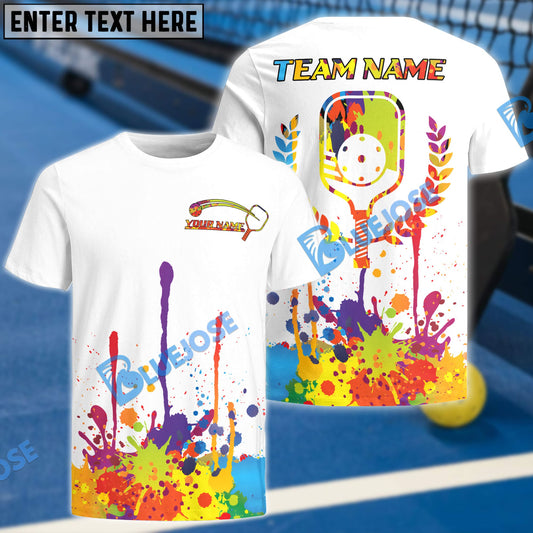 BlueJose Pickleball Ink Color Personalized Name, Team Name Unisex Shirt