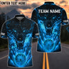 BlueJose Bowling And Pins Inferno Wolf Rage Customized Name, Team Name 3D Shirt (4 Colors)