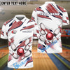 BlueJose Bowling And Pins Ribbon Bay Customized Name 3D Shirt ( 4 Colors )