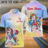 BlueJose Bowling Funny Unicorn  Personalized Name, Team Name Unisex Shirt