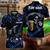 BlueJose Billiards Ball 8 Death Skeleton & Beer Personalized Shirt (6 Colors)