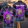 BlueJose Darts Thunder Hexagon Pattern Personalized Name, Team Name Shirt (4 Colors)