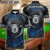 BlueJose Billiards Ball 8 Dragon Owner Personalized Name & Team Name Shirt (4 Colors)