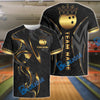 BlueJose Bowling And Pins Bling Crown Customized Name 3D Shirt (4 Colors)