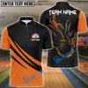 BlueJose Bowling And Pins Basic Black Personalized Shirt (4 Colors)