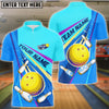BlueJose Bowling And Pins  Colorful Strike Personalized Name Team Name 3d Shirt (4 Colors)