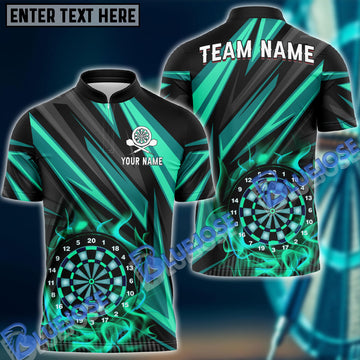 BlueJose Darts Laser Fire Personalized Name, Team Name Shirt ( 6 Colors)