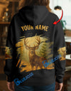 BlueJose Black Deer Hunter Personalized Name Hoodie For Hunting Lover
