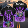 BlueJose Darts Wolf Fire Flame Personalized Name, Team Name 3D Shirt (4 Colors)