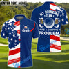 BlueJose My Drinking Team Has A Golfing Problem Funny Golf Polo Shirt, Custom Name & Team Name 3D Shirts