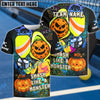 BlueJose Pickleball Halloween Monster Smash Customized Name & Team Name 3D Shirts