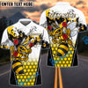 BlueJose Darts Angry Bee Honeycomb Personalized Name Shirt