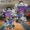 BlueJose Bowling & Pins Street Art ‚ÄúThey Not Like Us‚Äù Cartoon Customized Name, Team Name 3D Shirt (4 Colors)
