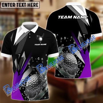 BlueJose Golf Water Splash Art Customized Name, Team Name 3D Shirts (4 Colors)