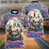 BlueJose Bowling Mad Bowl Graffiti Style Customized Name, Team Name 3D Shirt (4 Colors)