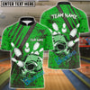 BlueJose Skull Bowling And Pins Multicolor Option Customized Name 3D Shirt (4 Colors)