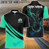 BlueJose Bowling And Pins Basic Black Personalized Shirt (4 Colors)