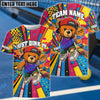 BlueJose Personalized Just Dink It Bear Pickleball Name & Team Name 3D Shirts (4 Colors)