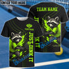 BlueJose Pickleball Just Dink It Raccoon Halloween Customized Name & Team Name 3D Shirts