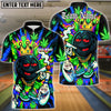 BlueJose Bowling And Pins 420 King Smoking Ball Customized Name, Team Name 3D Shirt (4 Colors)