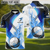 BlueJose Golf Fire Inside Out Customized Name, Team Name 3D Shirts (4 Colors)