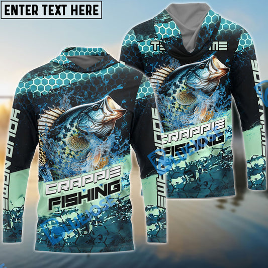 Bluejose Crappie Fishing Aqua Strike Custom Name & Team Name 3D Shirts