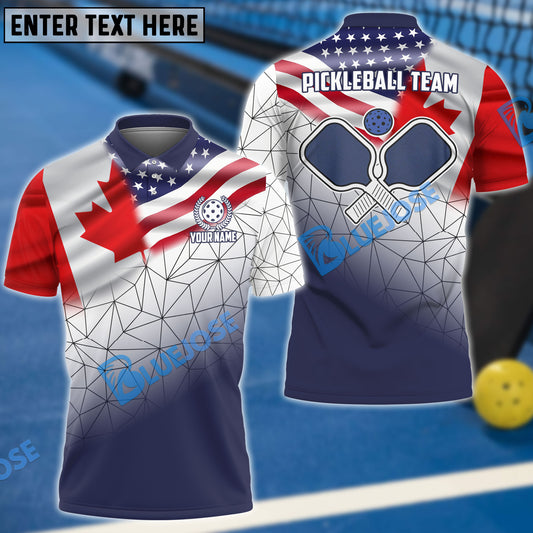 BlueJose Pickleball Canada Flag Personalized Name, Team Name Unisex Shirt