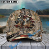 BlueJose Americam Flag Hunting Deer Crack Camo Pattern Multicolor Option Personalized Cap