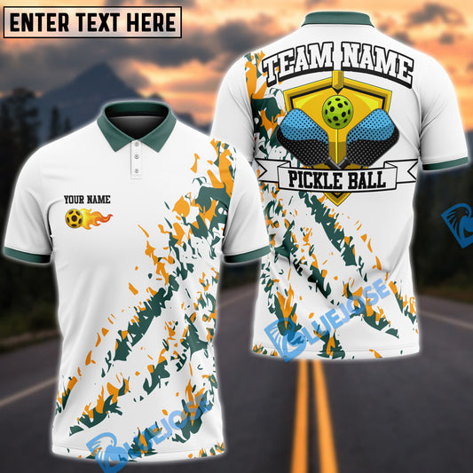 BlueJose Personalized Name And Team Name Green Lawn Pickleball Shirt