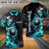 BlueJose Grim Reaper Bowling Premium Multicolor Customized Name 3D Shirt (6 Colors)
