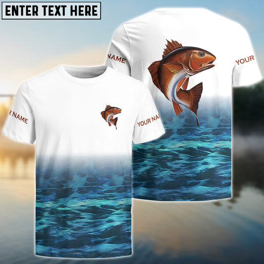 BlueJose Personalized Redfish Fishing 3D Shirt