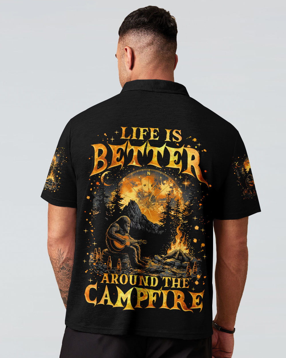 LIFE IS BETTER AROUND THE CAMPFIRE BIGFOOT ALL OVER PRINT - TLNZ2511243