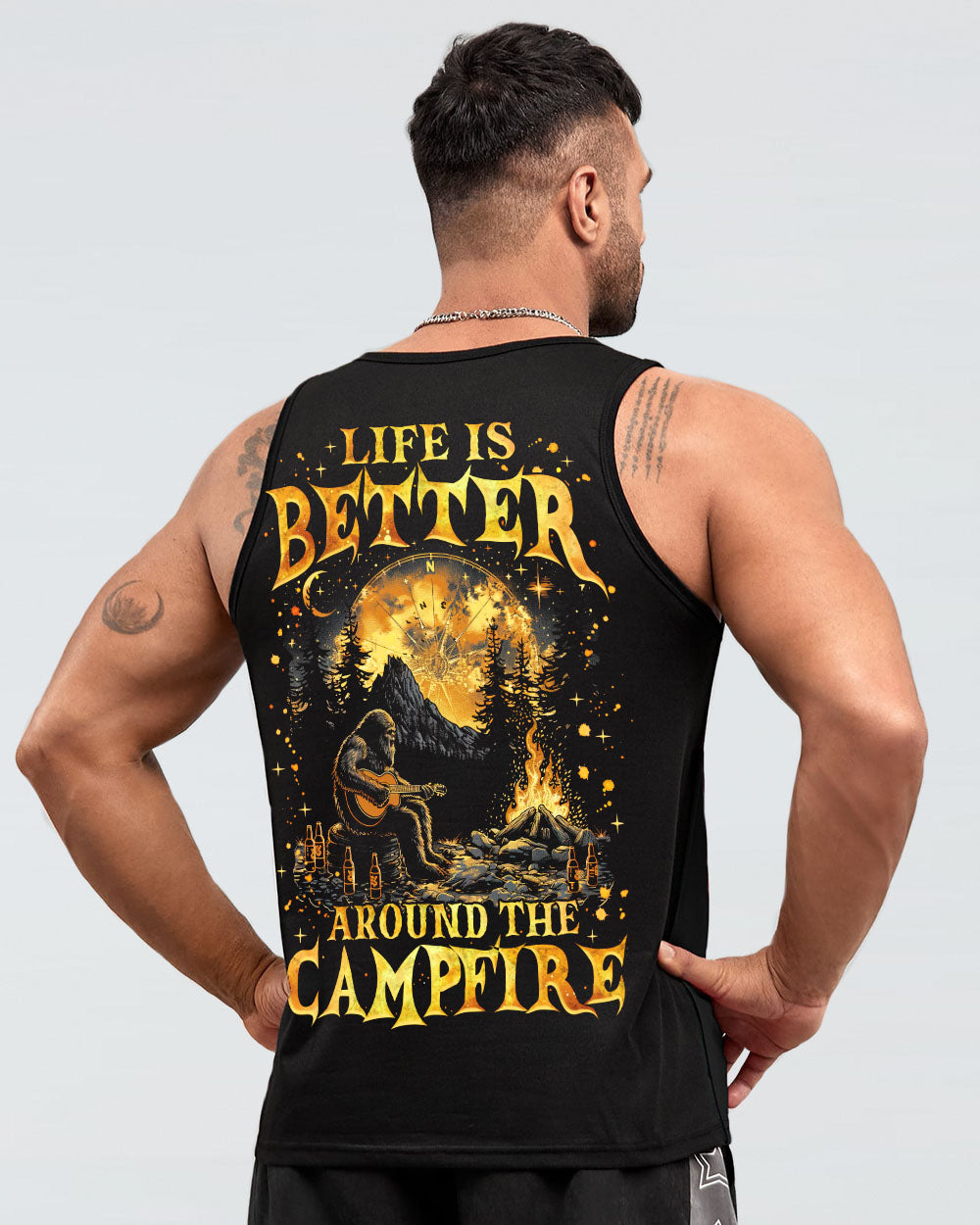 LIFE IS BETTER AROUND THE CAMPFIRE BIGFOOT ALL OVER PRINT - TLNZ2511243