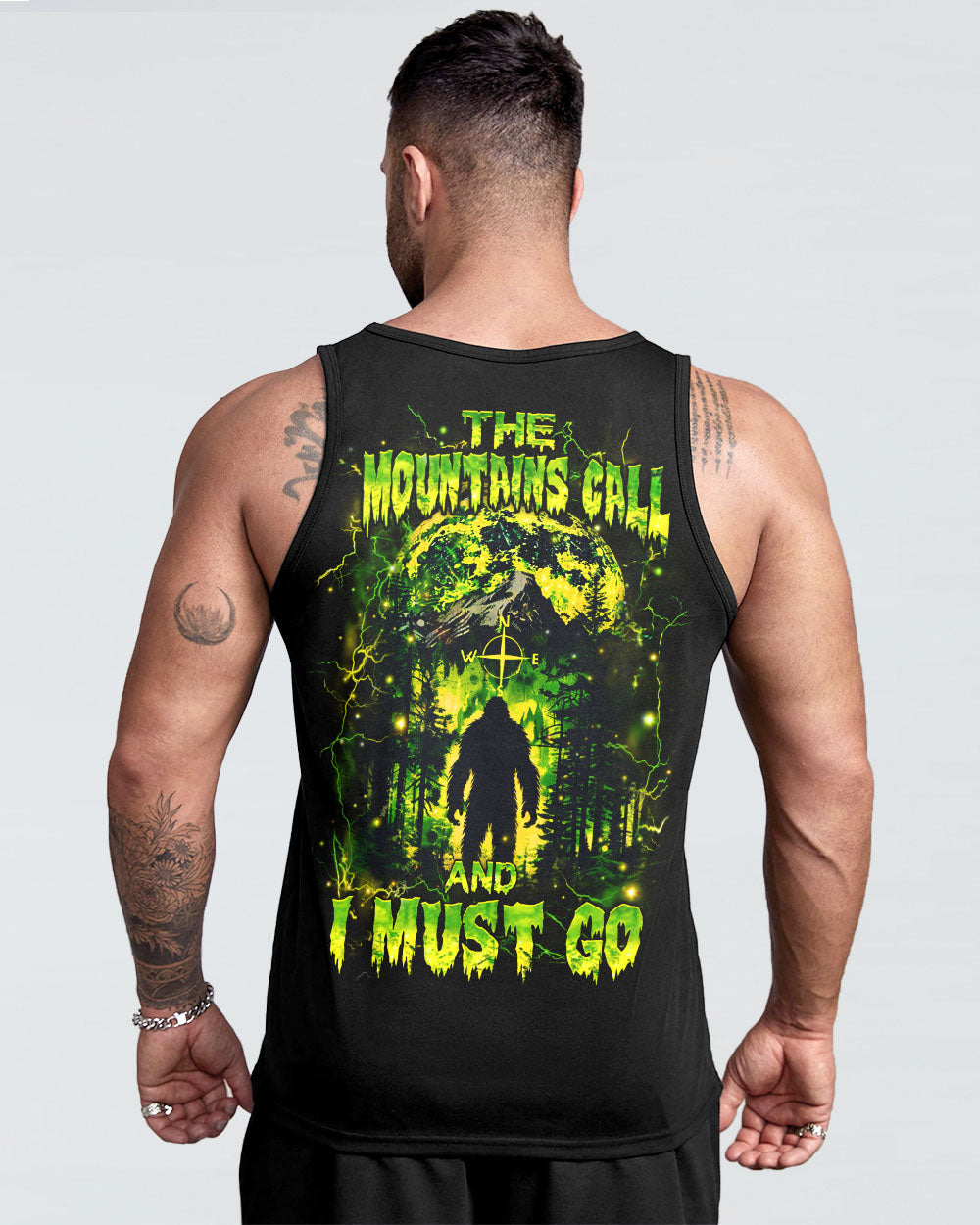THE MOUNTAINS CALL AND I MUST GO BIGFOOT ALL OVER PRINT - YHHN2402254