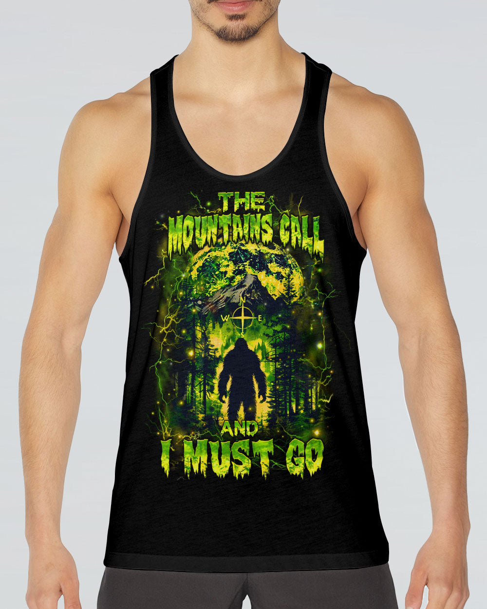 THE MOUNTAINS CALL AND I MUST GO BIGFOOT ALL OVER PRINT - YHHN2402254