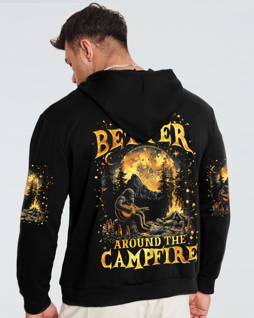 LIFE IS BETTER AROUND THE CAMPFIRE BIGFOOT ALL OVER PRINT - TLNZ2511243
