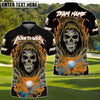 BlueJose Born to Golf Reaper Polo Shirt, Customized Name & Team Name 3D Shirts (4 Colors)