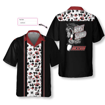 BlueJose Bowling Beast Squad Personalized Name Hawaiian Shirts