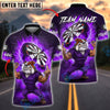BlueJose Darts Bulldog Fire Flame Customized Name, Team Name 3D Shirt (4 Colors)